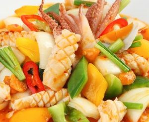 Mực xào ngũ sắc
