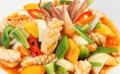 Mực xào ngũ sắc