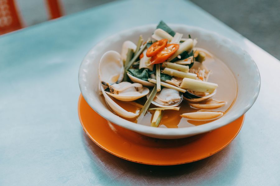 Canh bầu nấu nghêu