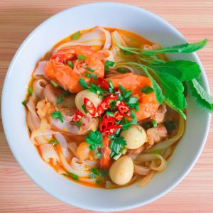 Canh cải xanh nấu tôm
